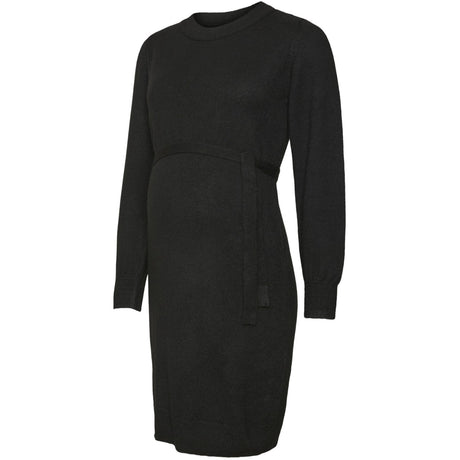 Mama;licious Black Mlnewanne L/S Abk Strikk Kjole A. Noos