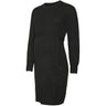 Mama;licious Black Mlnewanne L/S Abk Strikk Kjole A. Noos