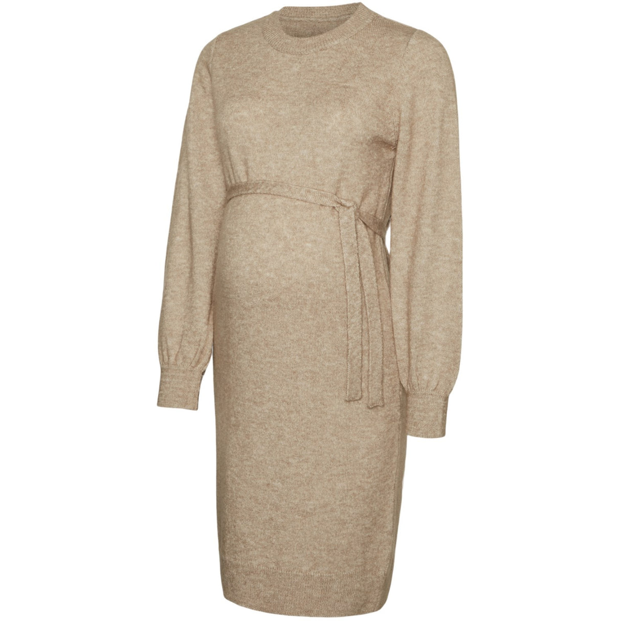 Mama;licious Natural Melange Mlnewanne L/S Abk Strikk Kjole A. Noos