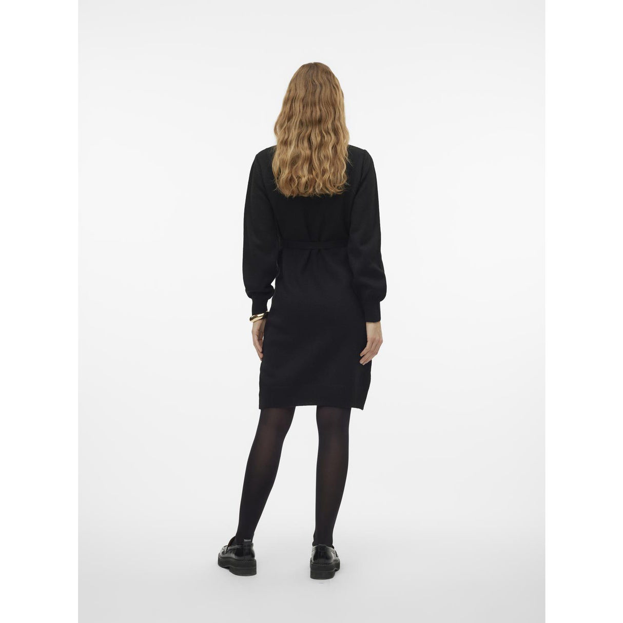 Mama;licious Black Mlnewanne L/S Abk Strikk Kjole A. Noos