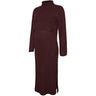 Mama;licious Windsor Wine Melange Mlsuniva June Ls Strikk Midi Kjole 2F Noos