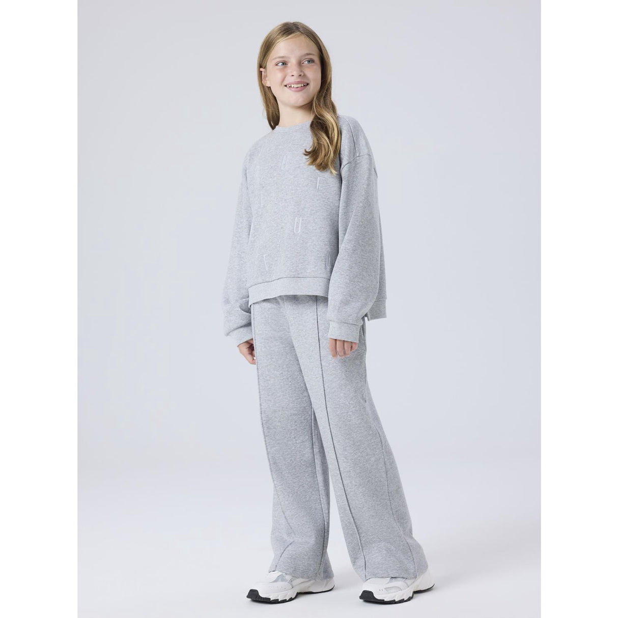 Name It Light Grey Melange Nkfnillina Ls Rlx Swe Bru Pb