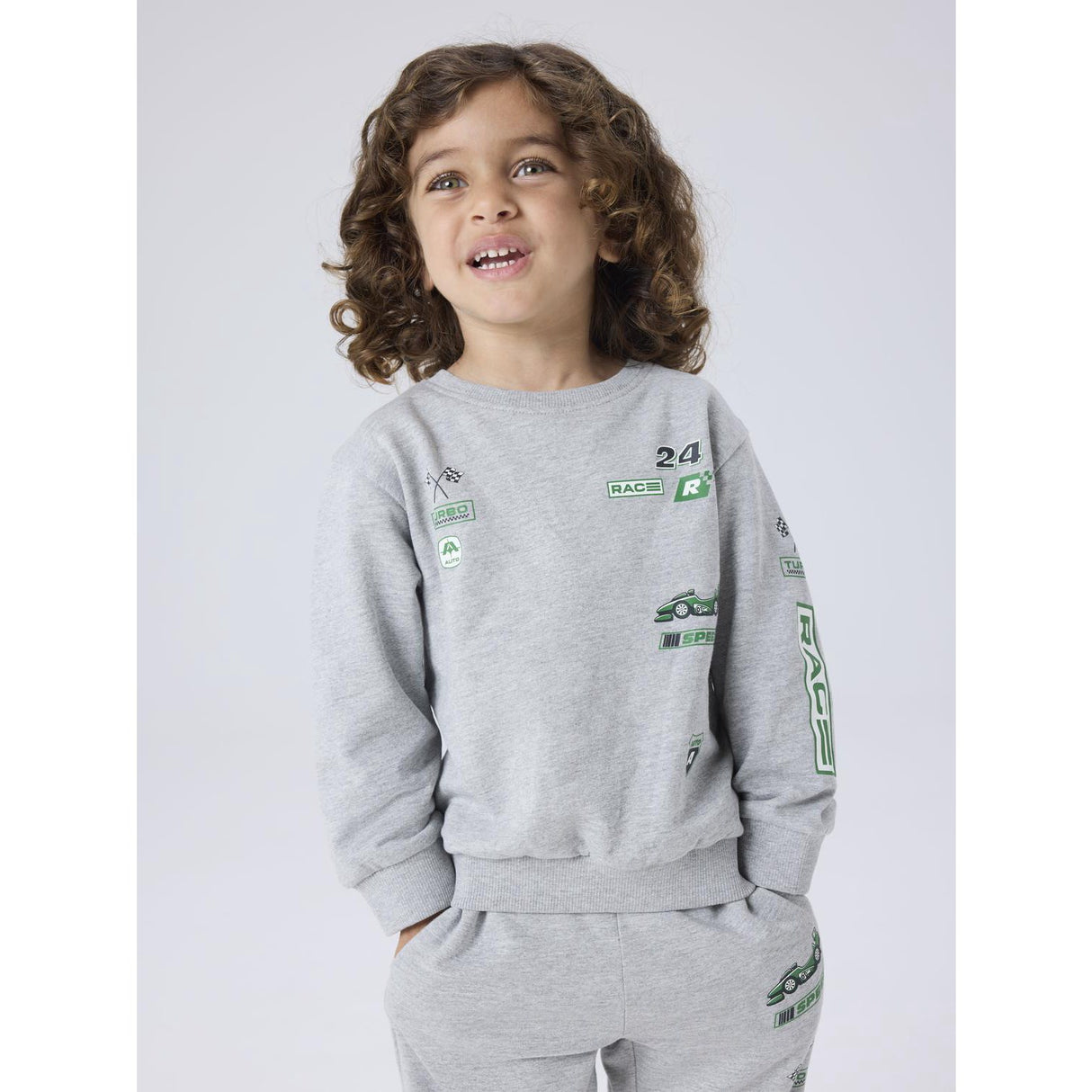 Name It Grey Melange Nmmnilius Ls Nreg Swe Bru Pb