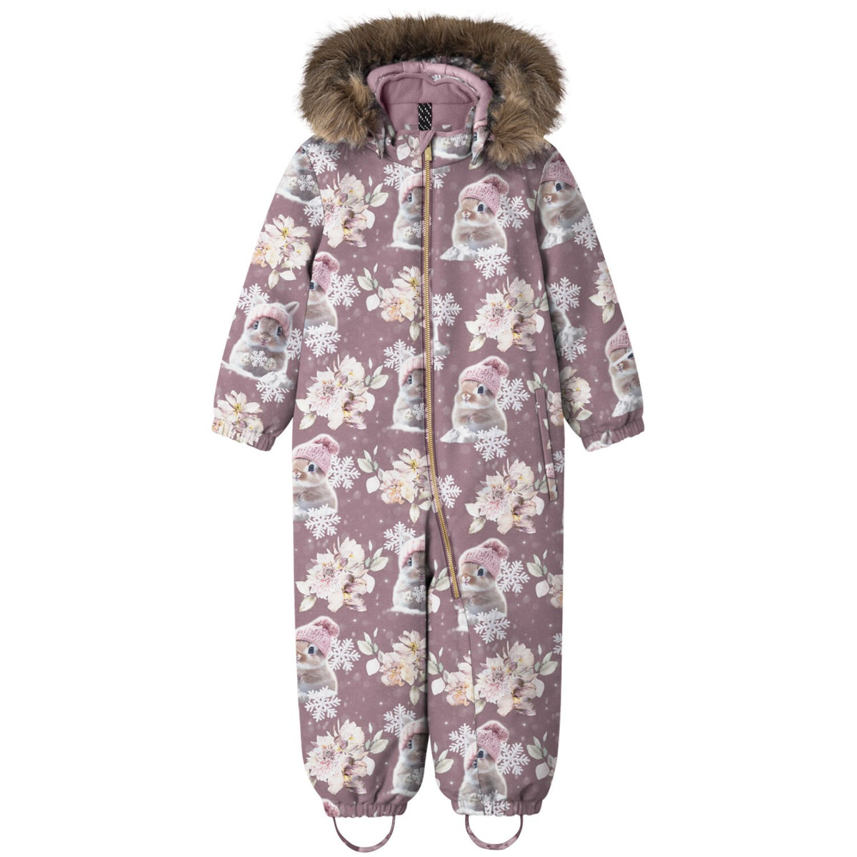Name It Grape Shake Snow Bunny Nmfsnow10 Drakt Aop Fo Noos