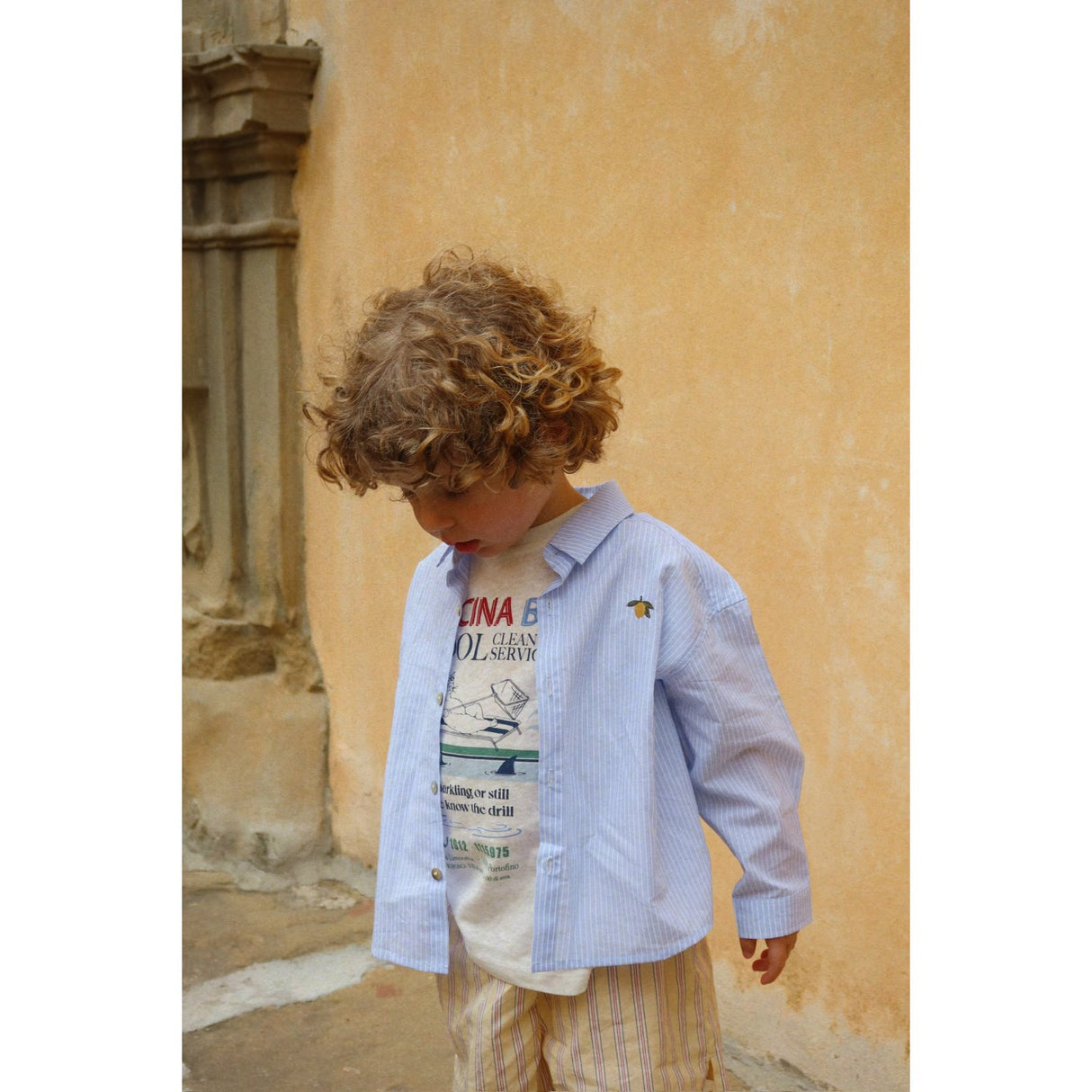 Konges Sløjd Blue Stripe Wes Skjorte Gots