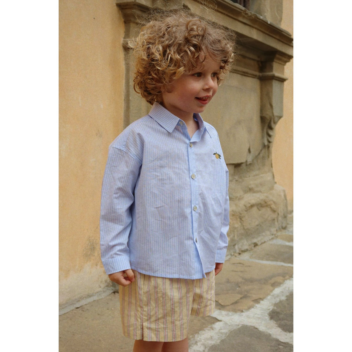 Konges Sløjd Blue Stripe Wes Skjorte Gots