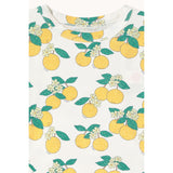 TinyCottons Off-White Oranges Puff Sleeve Kjole
