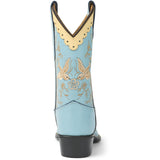 COPENHAGEN COLORS Dusty Blue Leather Limited Cowboy Støvler High - Dove