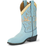 COPENHAGEN COLORS Dusty Blue Leather Limited Cowboy Støvler High - Dove