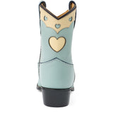 COPENHAGEN COLORS Dusty Blue Leather Limited Cowboy Støvler Low - Dove