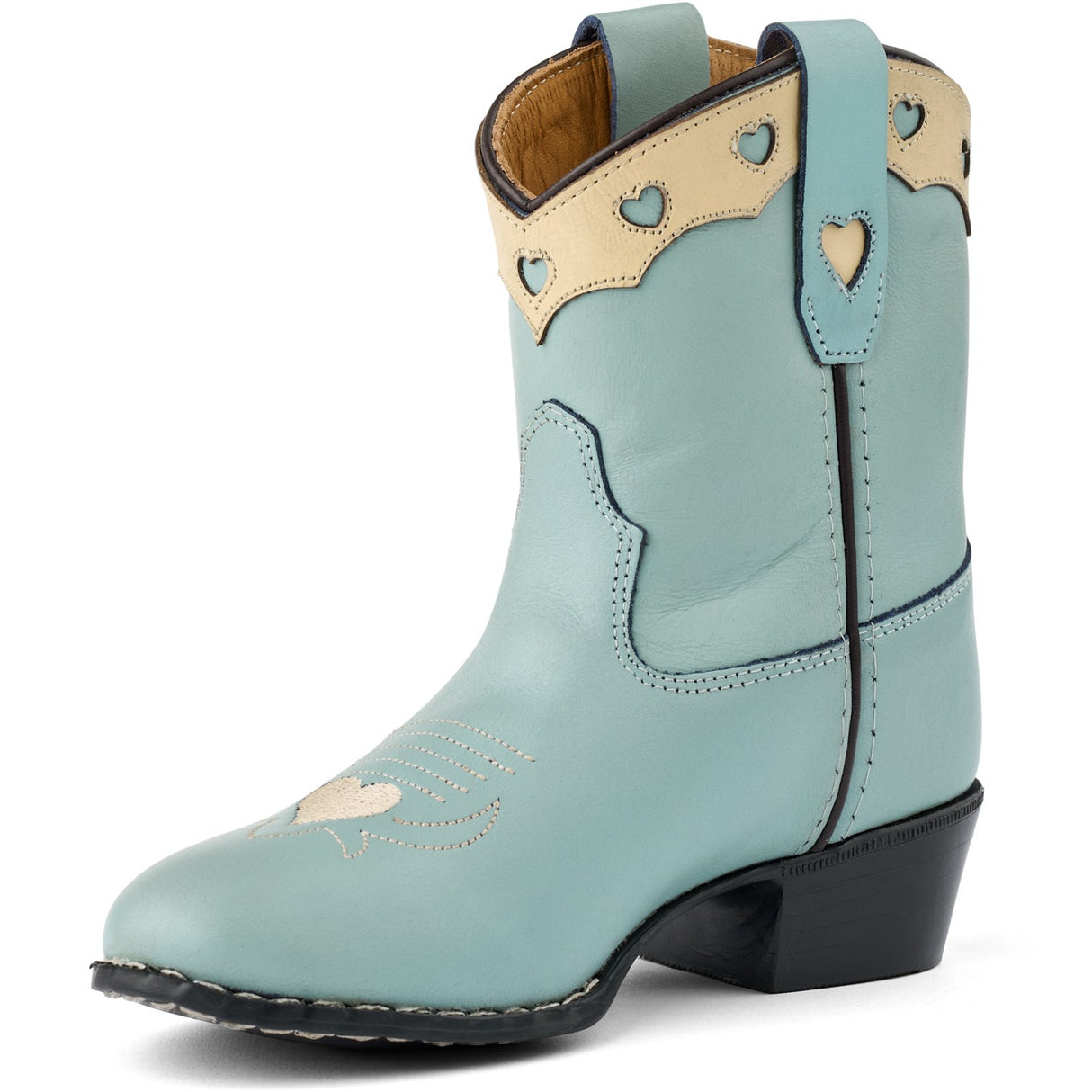 COPENHAGEN COLORS Dusty Blue Leather Limited Cowboy Støvler Low - Dove