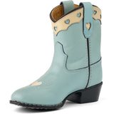 COPENHAGEN COLORS Dusty Blue Leather Limited Cowboy Støvler Low - Dove