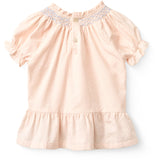 COPENHAGEN COLORS Dusty Rose Comb. Bluse W. Smock W. Emb.