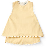COPENHAGEN COLORS Pale Yellow Comb. Deco Topp & Shorts Sett