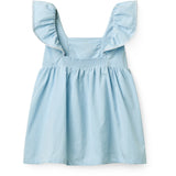 COPENHAGEN COLORS Lt. Blue Comb. Kjole W. Frill & Emb.