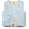 COPENHAGEN COLORS Lt. Blue Comb. Vattert Vest
