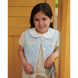 COPENHAGEN COLORS Lt. Blue Comb. Vattert Vest