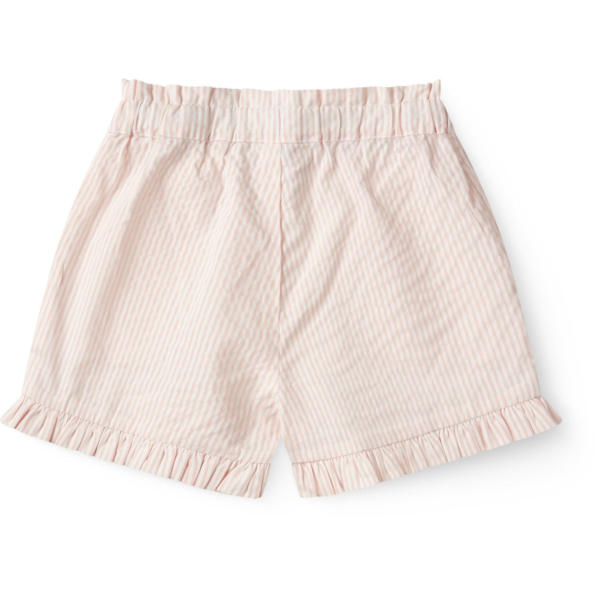 COPENHAGEN COLORS Dusty Rose W Cream Stripe Seersucker Girly Shorts
