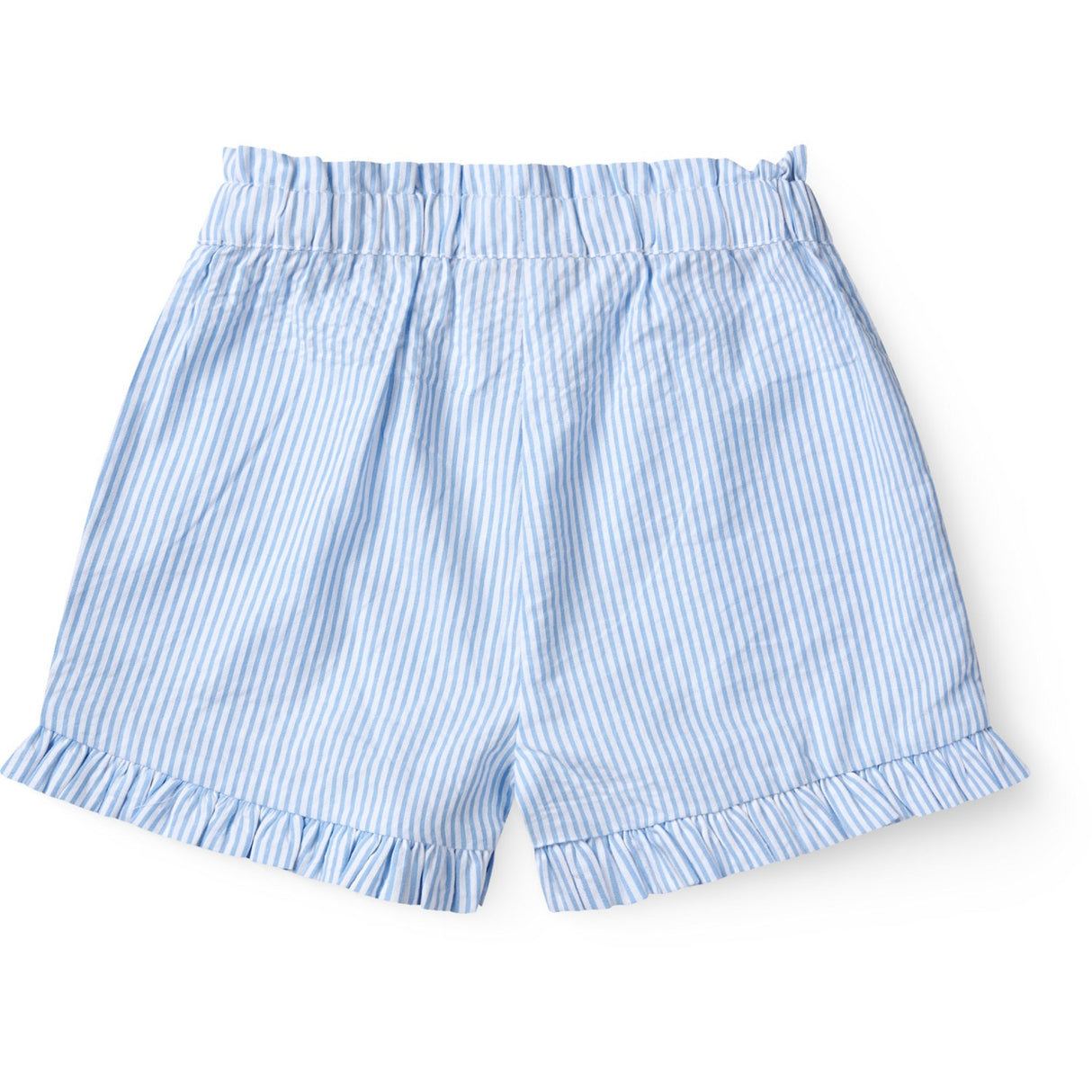 COPENHAGEN COLORS Sky Blue W Cream Stripe Seersucker Girly Shorts
