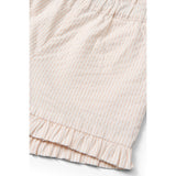 COPENHAGEN COLORS Dusty Rose W Cream Stripe Seersucker Girly Shorts