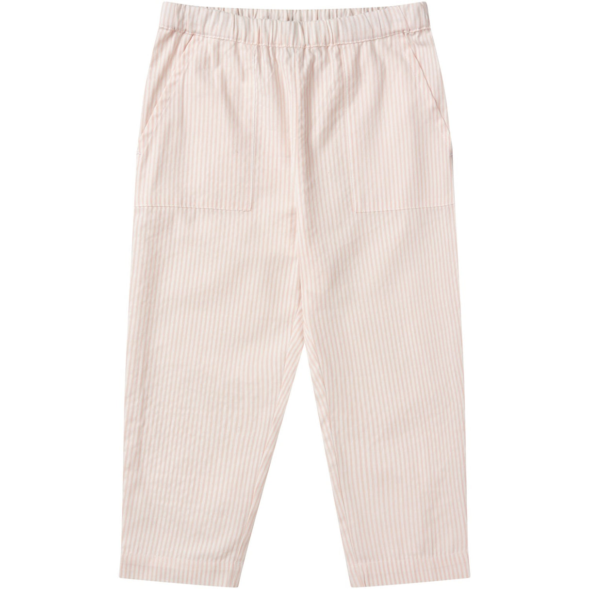 COPENHAGEN COLORS Dusty Rose W Cream Stripe Seersucker Bukser