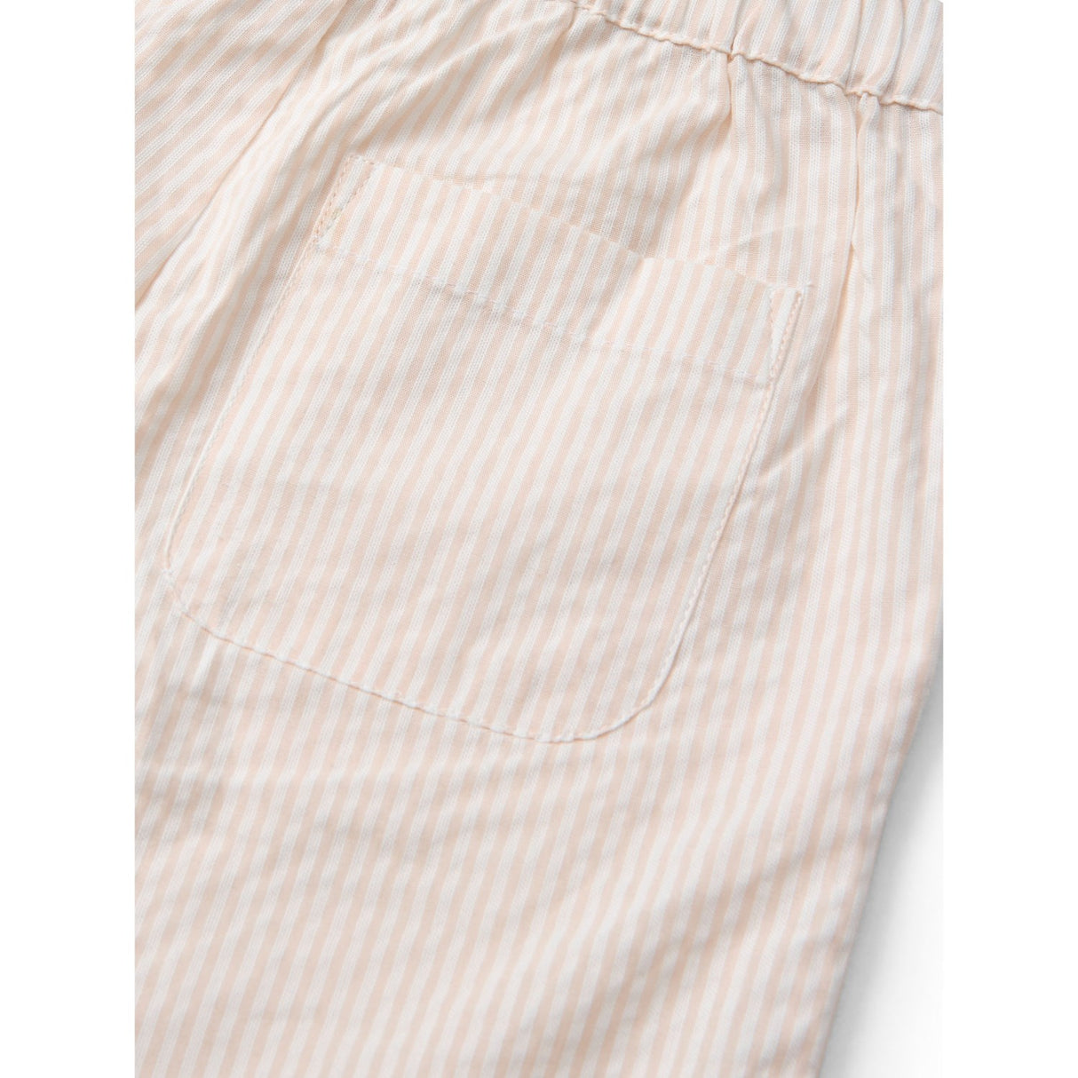 COPENHAGEN COLORS Dusty Rose W Cream Stripe Seersucker Bukser