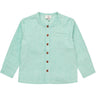 COPENHAGEN COLORS Sharp Green W Cream Stripe Seersucker Skjorte W. Placket