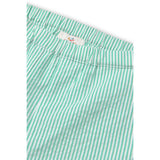 COPENHAGEN COLORS Sharp Green W Cream Stripe Seersucker Shorts Sporty