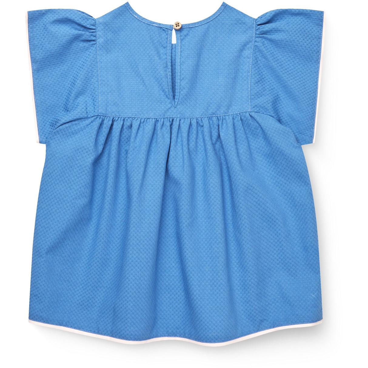 COPENHAGEN COLORS Ocean Blue Comb. Bluse W. Contrast Piping