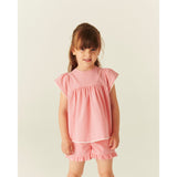 COPENHAGEN COLORS Pink Comb. Bluse W. Contrast Piping