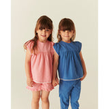 COPENHAGEN COLORS Pink Comb. Bluse W. Contrast Piping