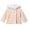 COPENHAGEN COLORS Soft Pink W Cream Bomull Baby Jakke W. Hette