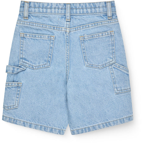 COPENHAGEN COLORS Lt Blue Indigo Washed Denim Cargo Shorts