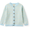 COPENHAGEN COLORS Ice Blue Comb Heart Cardigan W. Crochet Edge