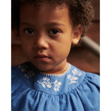 COPENHAGEN COLORS Ocean Blue Comb. Frill Kjole W. Deco Edge