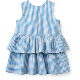 COPENHAGEN COLORS Blue Houndstooth Mini Houndstooth Kjole W. Bue