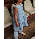 COPENHAGEN COLORS Blue Houndstooth Mini Houndstooth Kjole W. Bue