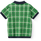 COPENHAGEN COLORS Green Comb. Strikket Checkered Polo