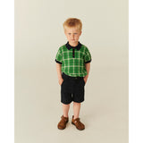 COPENHAGEN COLORS Green Comb. Strikket Checkered Polo