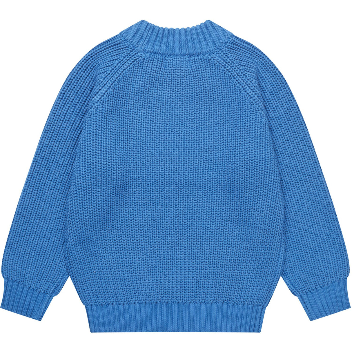 COPENHAGEN COLORS Sharp Blue Strikket Classic Rib Bluse