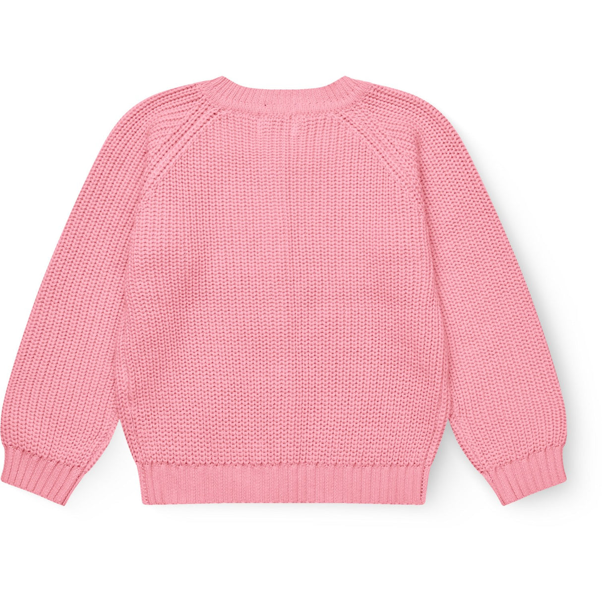 COPENHAGEN COLORS Pink Strikket Classic Rib Cardigan