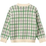 COPENHAGEN COLORS Green Comb. Strikket Jacquard Check Bluse