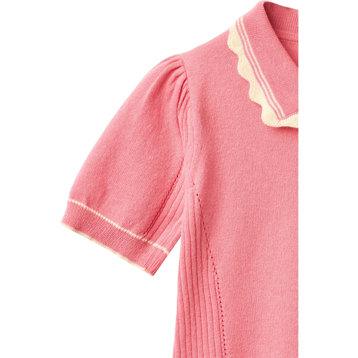 COPENHAGEN COLORS Pink Comb. Strikket Peplum Bluse