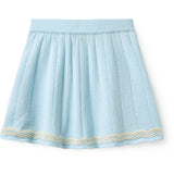 COPENHAGEN COLORS Ice Blue/Cream Comb. Strikket Tennis Skjørt