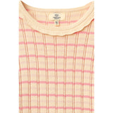 COPENHAGEN COLORS Pink Comb. Strikket Stripe Pointelle Ls Bluse