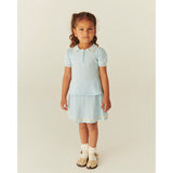 COPENHAGEN COLORS Ice Blue/Cream Comb. Strikket Tennis Skjørt