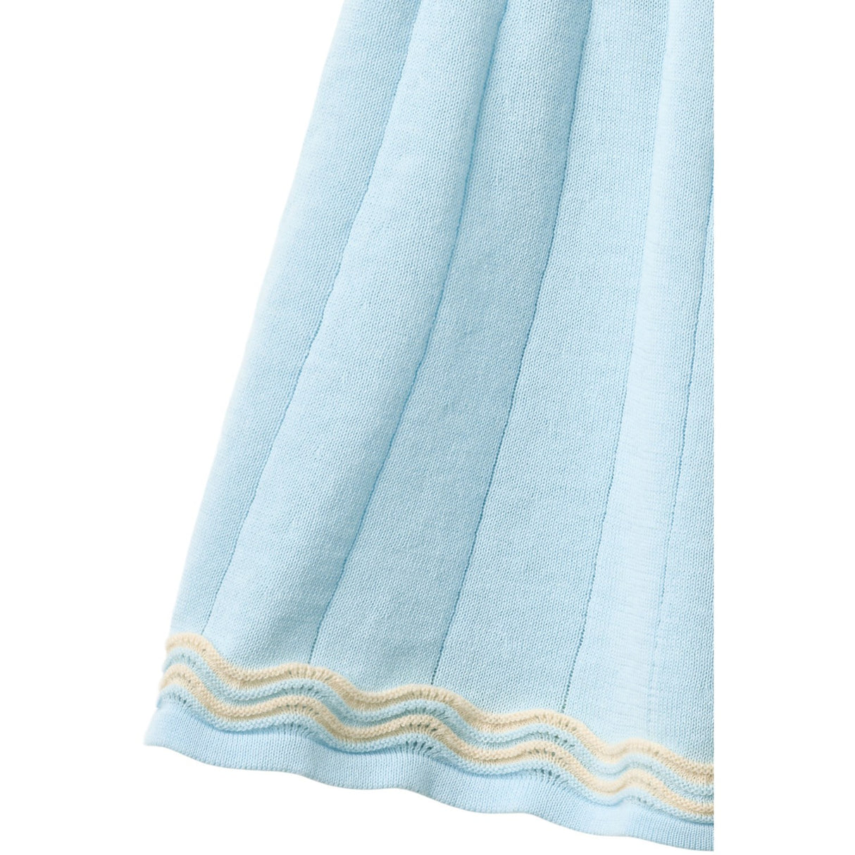 COPENHAGEN COLORS Ice Blue/Cream Comb. Strikket Tennis Skjørt