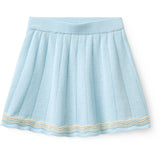 COPENHAGEN COLORS Ice Blue/Cream Comb. Strikket Tennis Skjørt