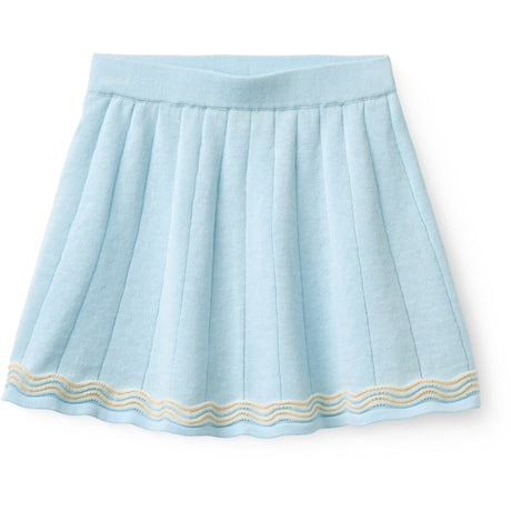COPENHAGEN COLORS Ice Blue/Cream Comb. Strikket Tennis Skjørt