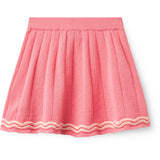 COPENHAGEN COLORS Pink/Cream Comb. Strikket Tennis Skjørt